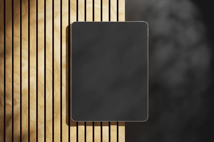 Free iPad Pro Mockup PSD for Design Presentation Free iPad Pro Mockup On Wood