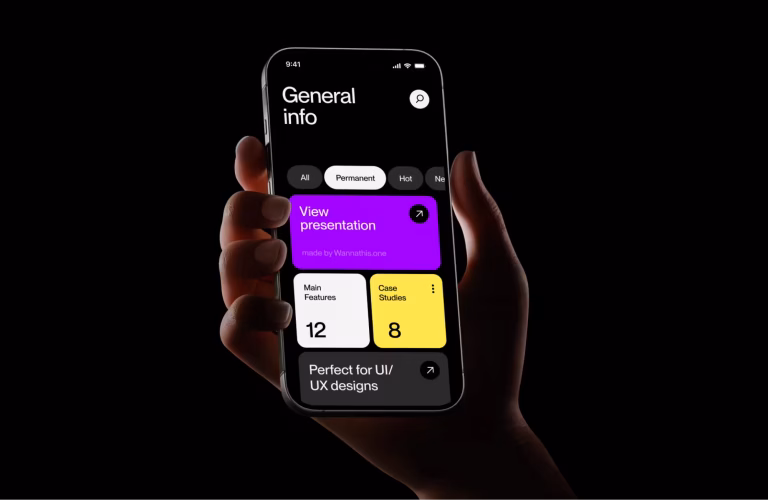 Free 3d hand holding iPhone mockup