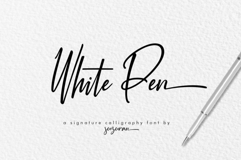 Free White Pen Elegant Script Font