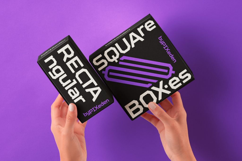 Free Hands Holding Product Box PSD Mockup Set