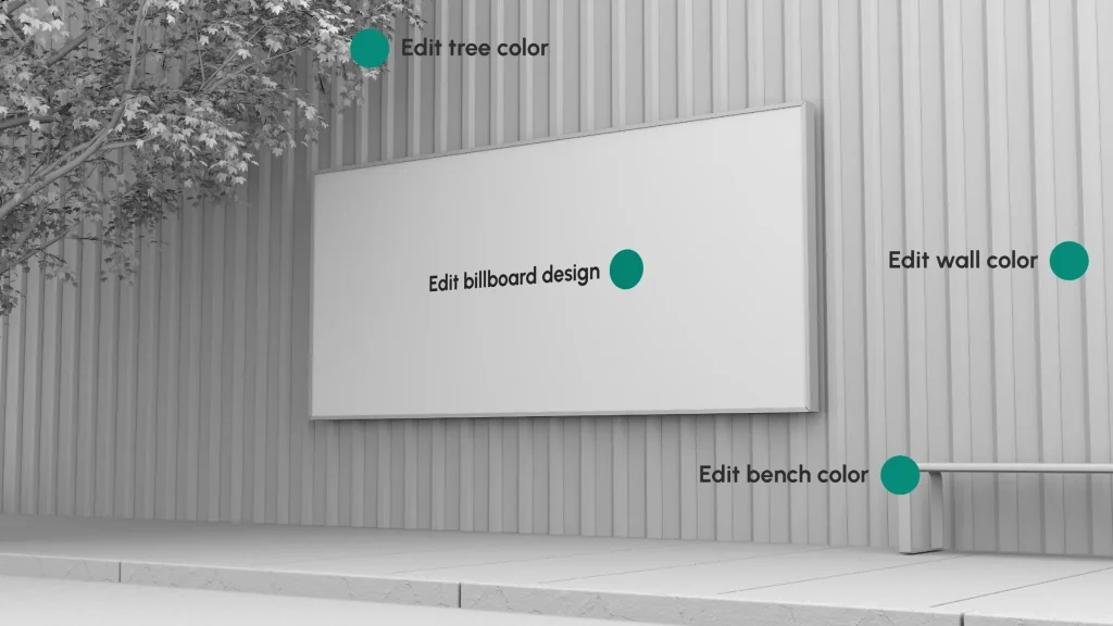 Free Street Wide Billboard Mockup Free Street Wide Billboard Mockup