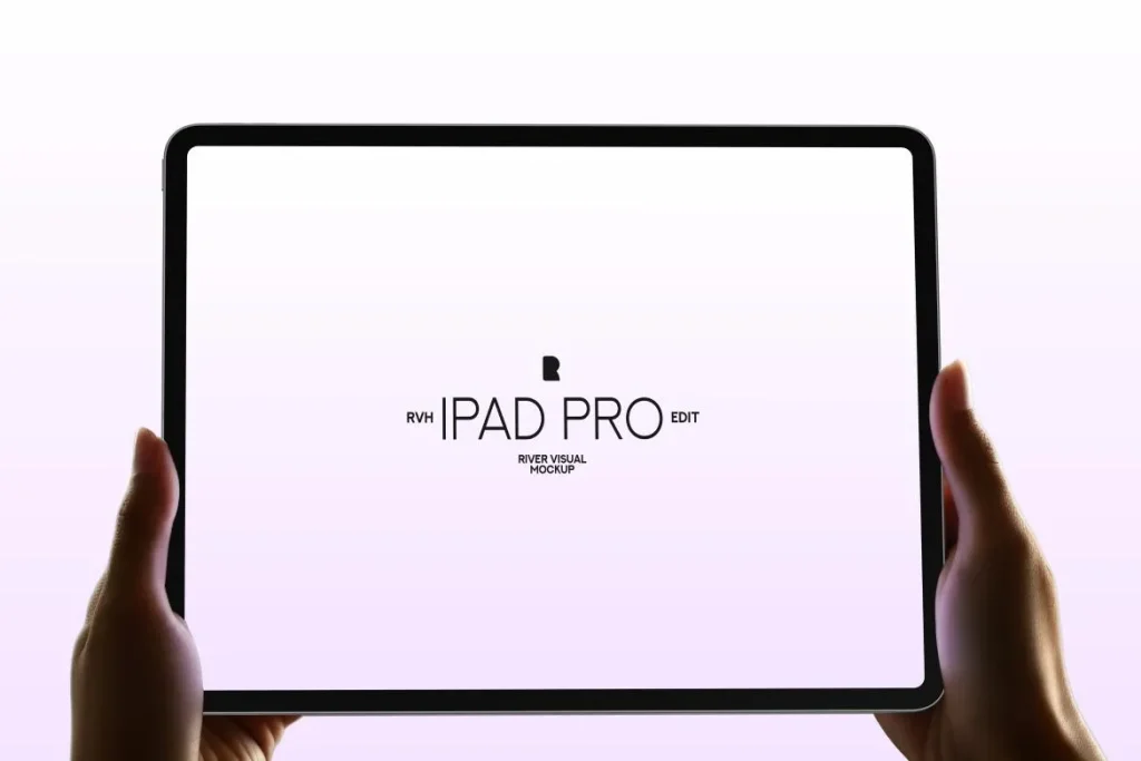 Holding iPad Pro Mockup Holding iPad Pro Mockup