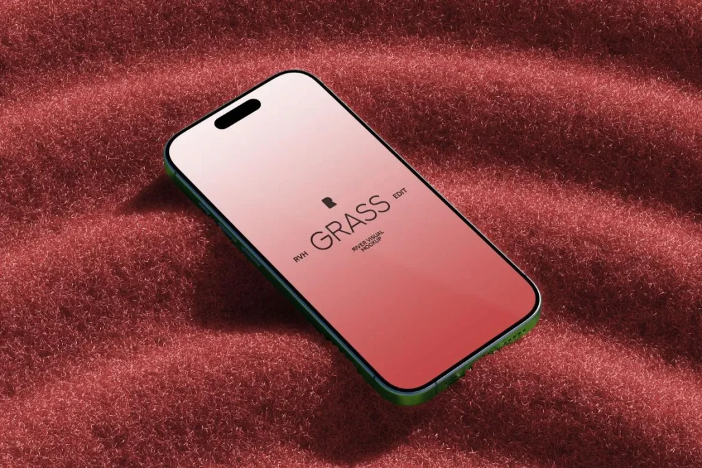 iPhone 16 Pro Touch the grass series Free Mockup