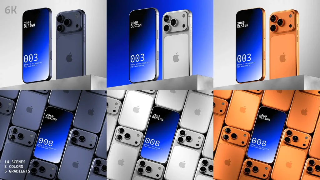 iPhone 17 Pro Mockup Pack
