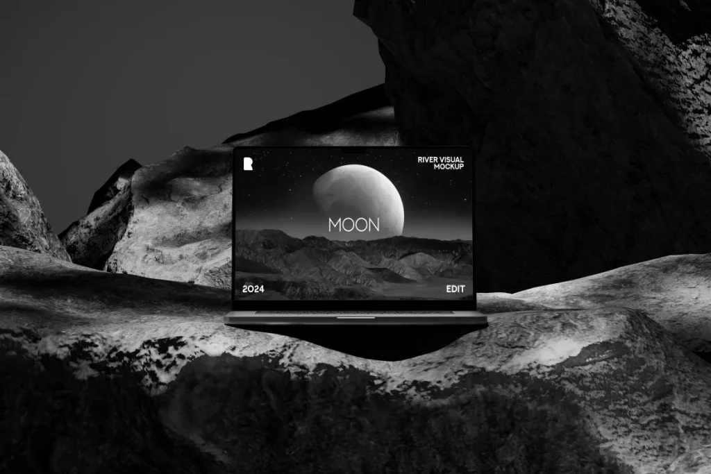 Moon - Macbook Pro Free Mockup