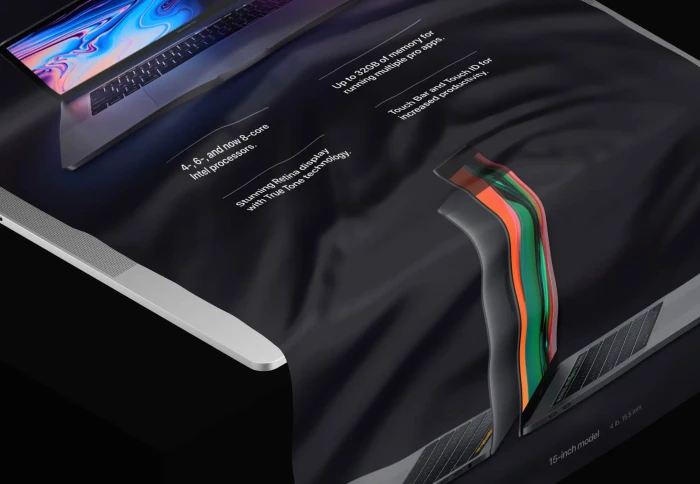 Free MacBook Long Scroll Mockup Free MacBook Long Scroll Mockup