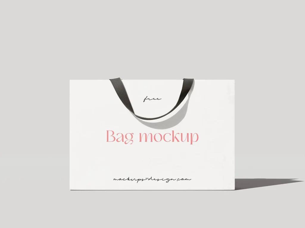 Elegant shopping bag mockup