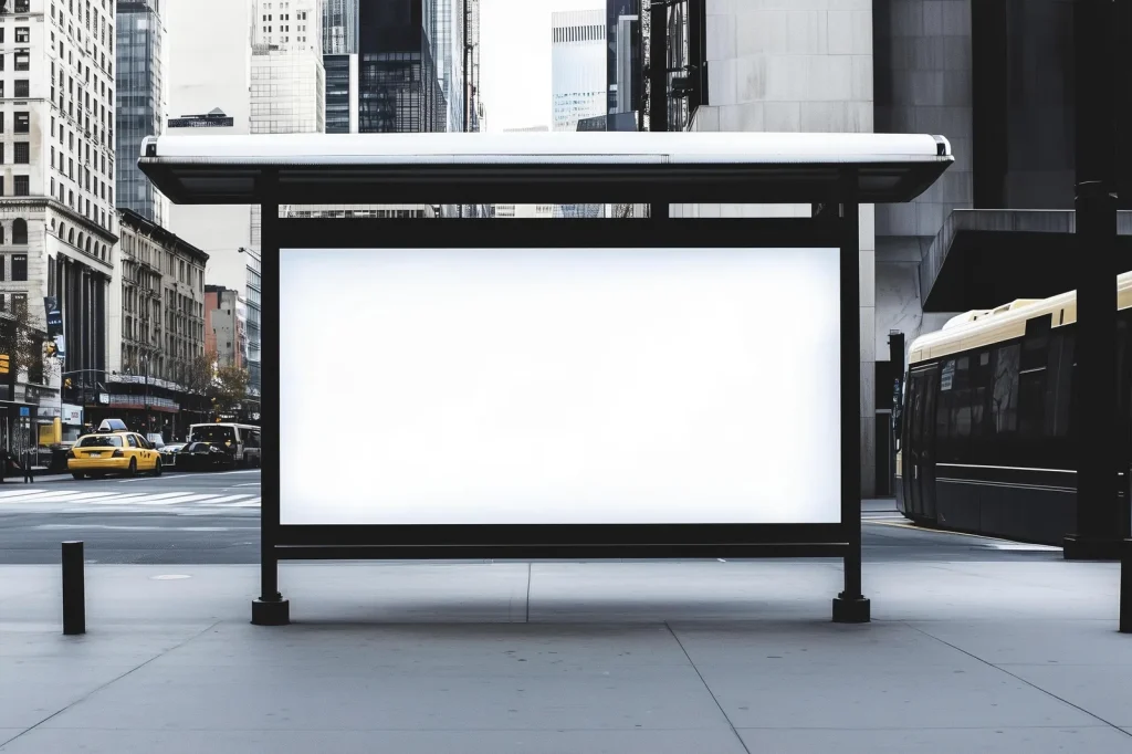 Free Bus Stop Banner Mockup