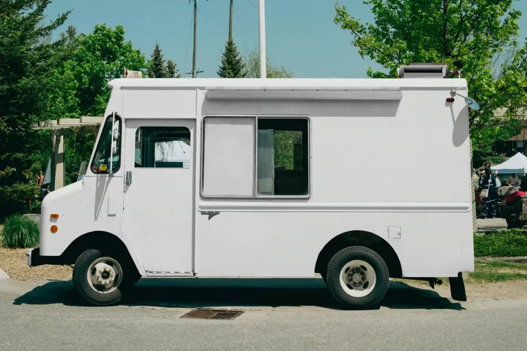 Free Front View Food Truck Mockup