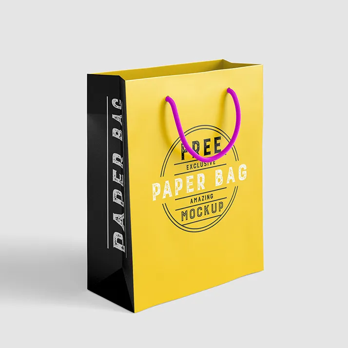 Free paper bag mockup Free paper bag mockup