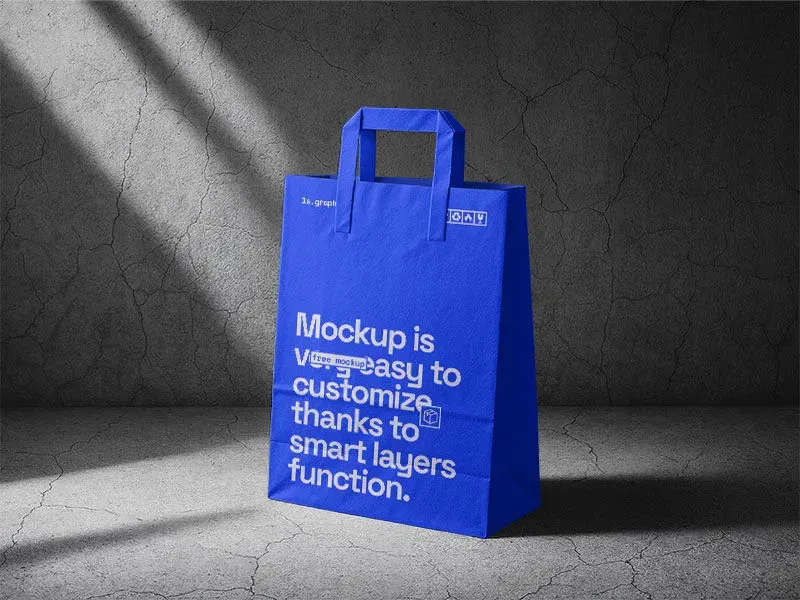 Free Paper Shopping Bag Mockup Free Paper Shopping Bag Mockup