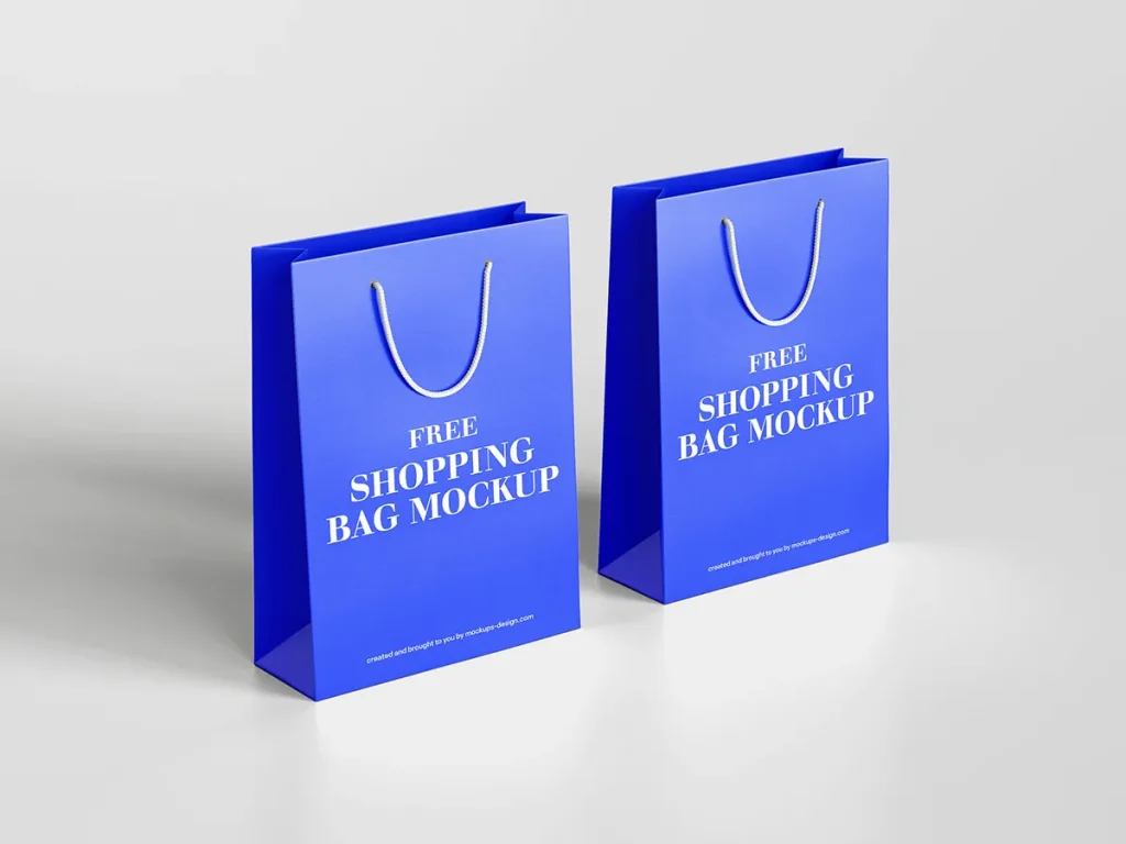 Free shopping bag mockup Free shopping bag mockup