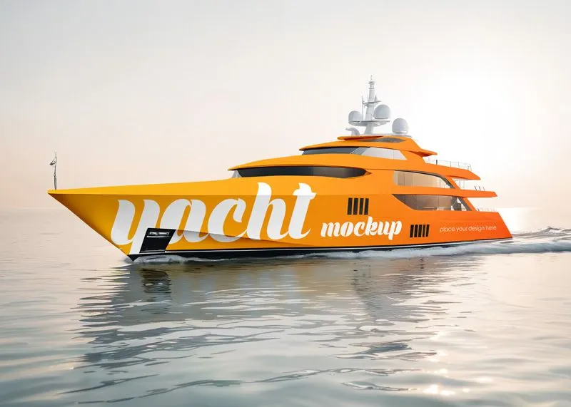 Free Yacht Mockup