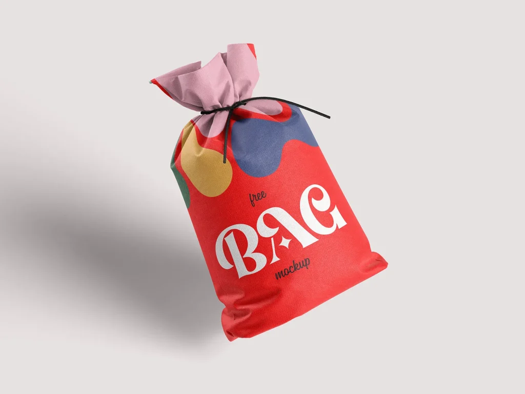 Small canvas bag mockup