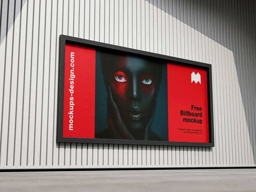 Billboard on a corrugated sheet mockup