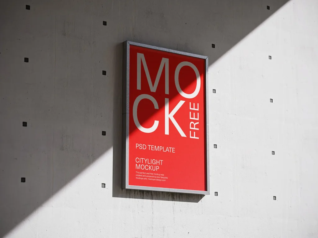 Street city light mockup Street city light mockup