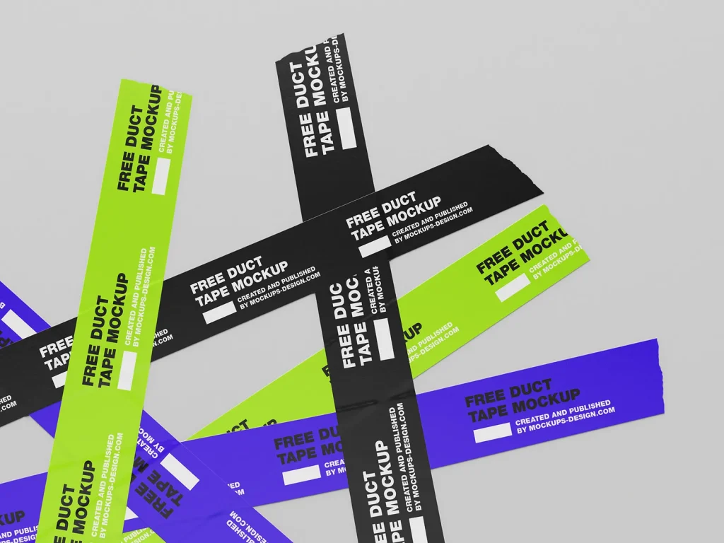 Free duct tape strips mockup Free duct tape strips mockup