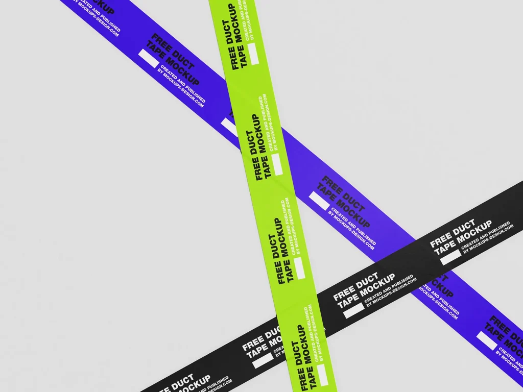 Free duct tape strips mockup Free duct tape strips mockup