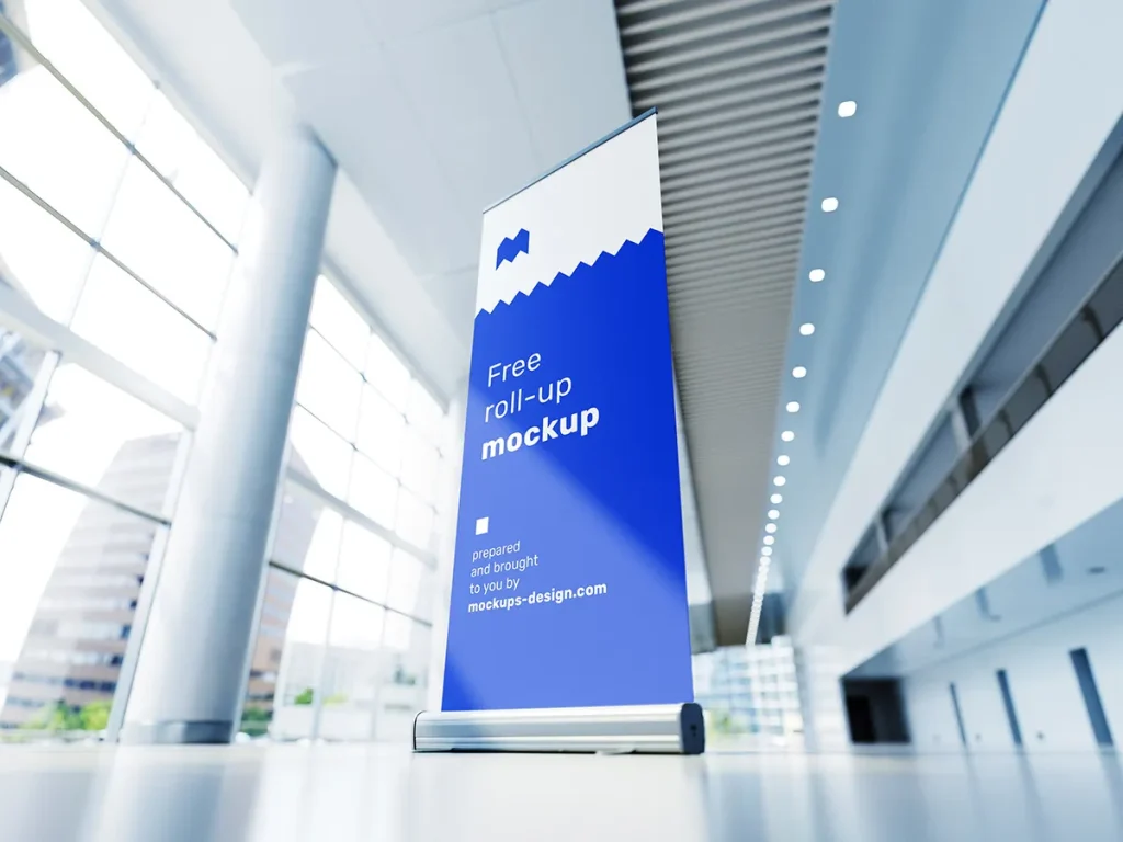 Free roll up mockup Free roll up mockup