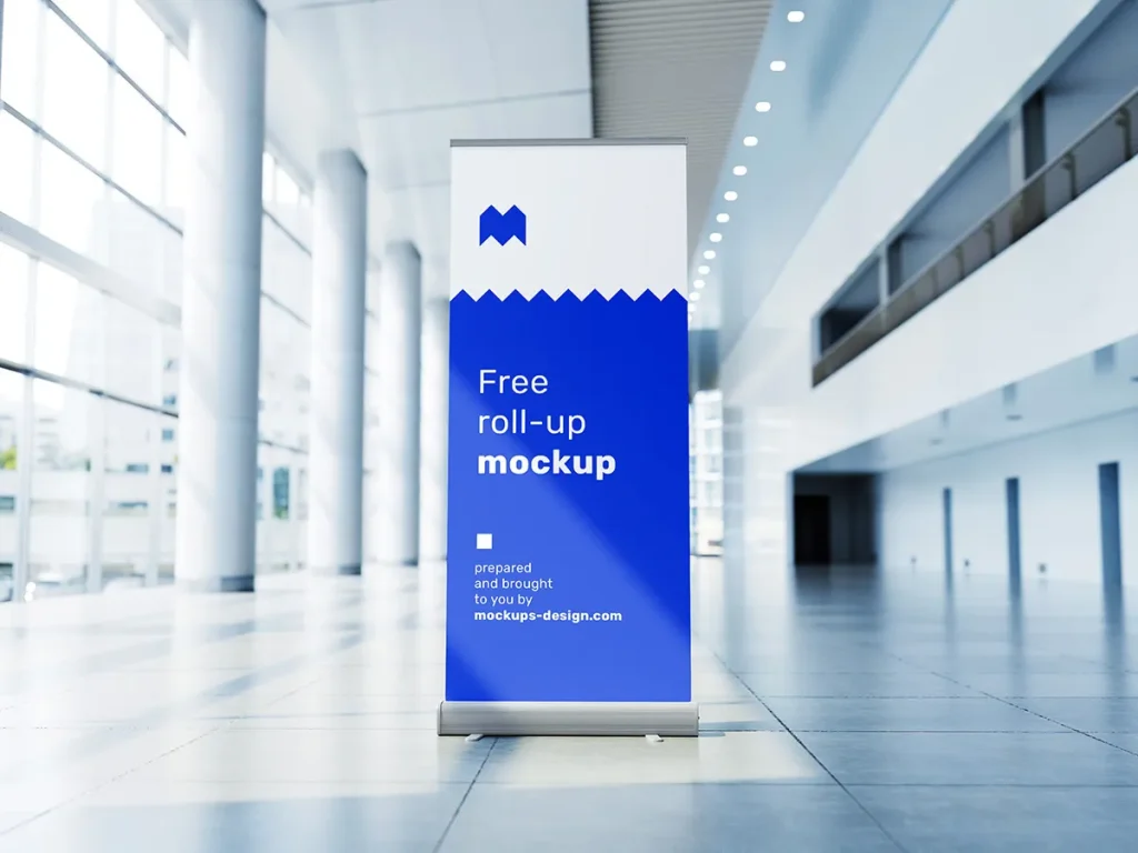 Free roll up mockup Free roll up mockup