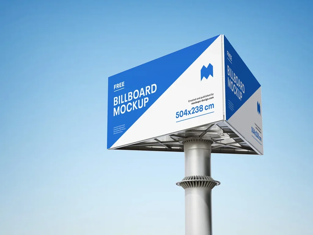 Free triple billboard mockup Free triple billboard mockup