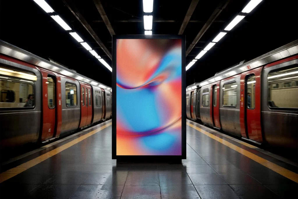 Subway Digital Signage Mockup Subway Digital Signage Mockup