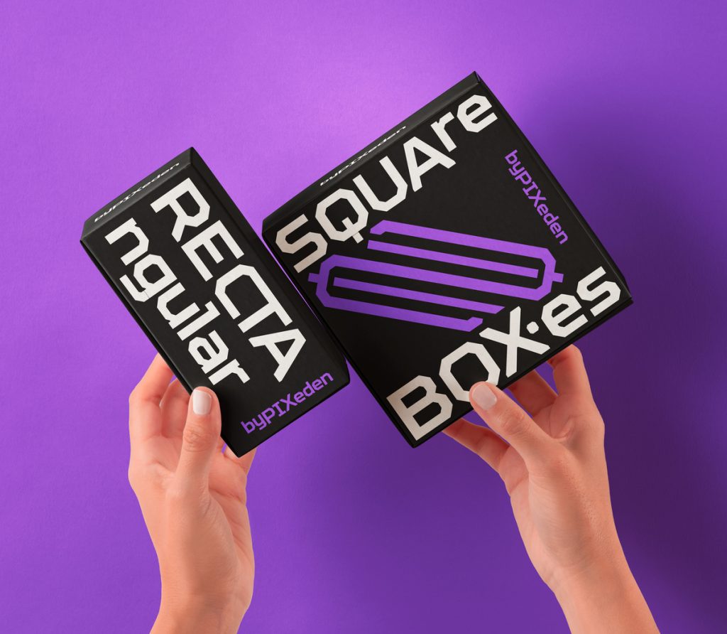 Free Hands Holding Product Box PSD Mockup Set