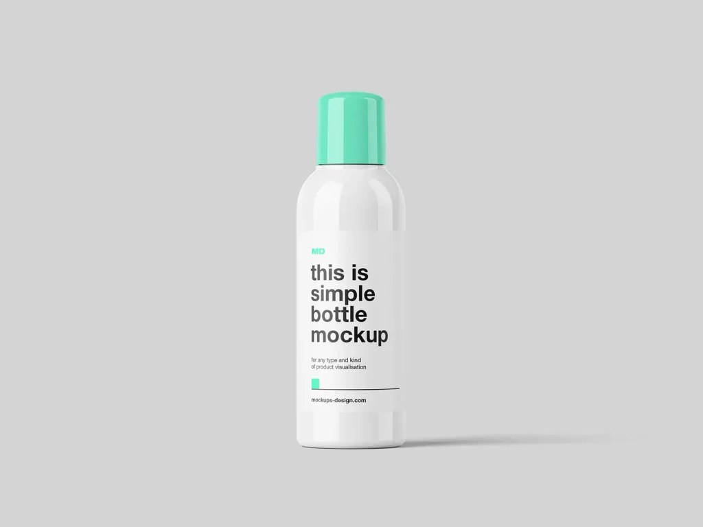 Plastic bottle with round screwcap mockup Plastic bottle with round screwcap mockup