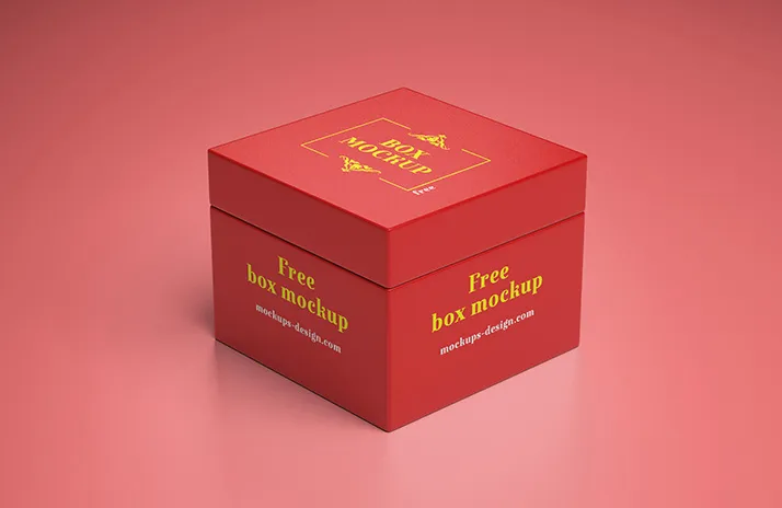 Free gift box mockup Free gift box mockup