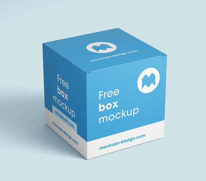 Free box mockup / 80x80x80 mm Free box mockup / 80x80x80 mm