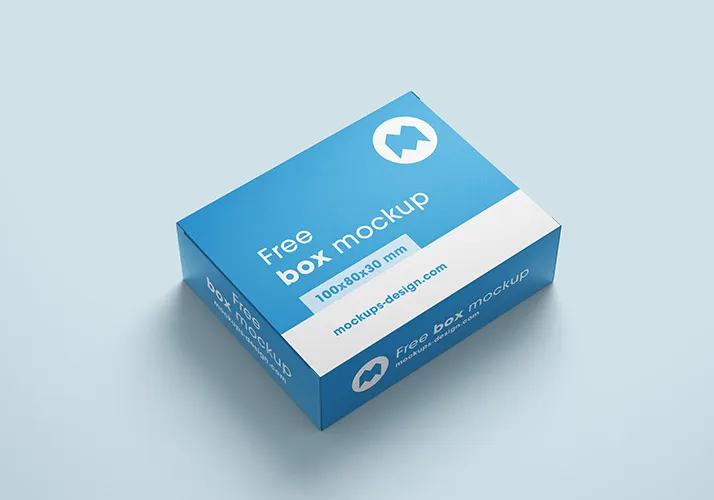 Free box mockups / 100x80x30 mm Free box mockups / 100x80x30 mm