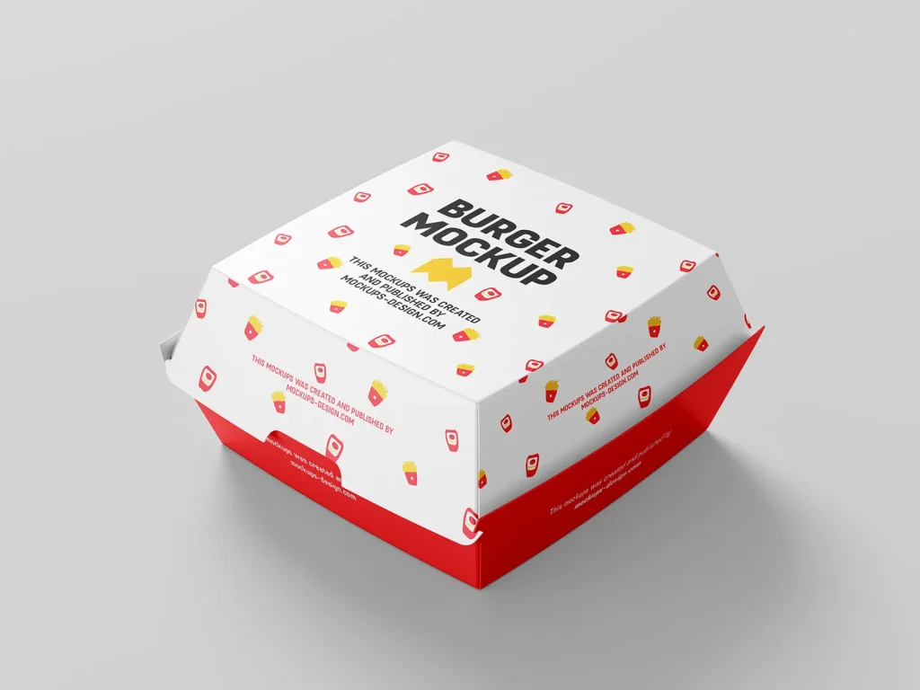 Burger box mockup