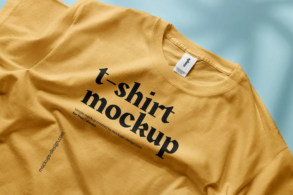 Cropped t-shirt mockup