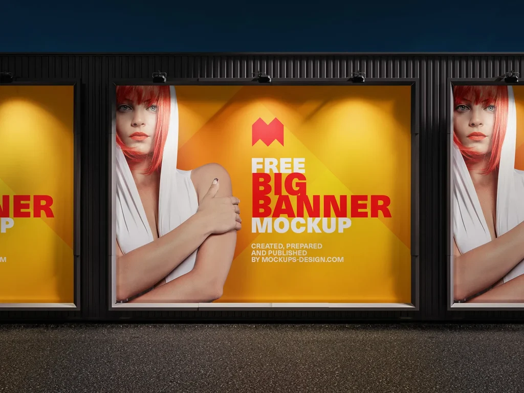 Large format banner mockup