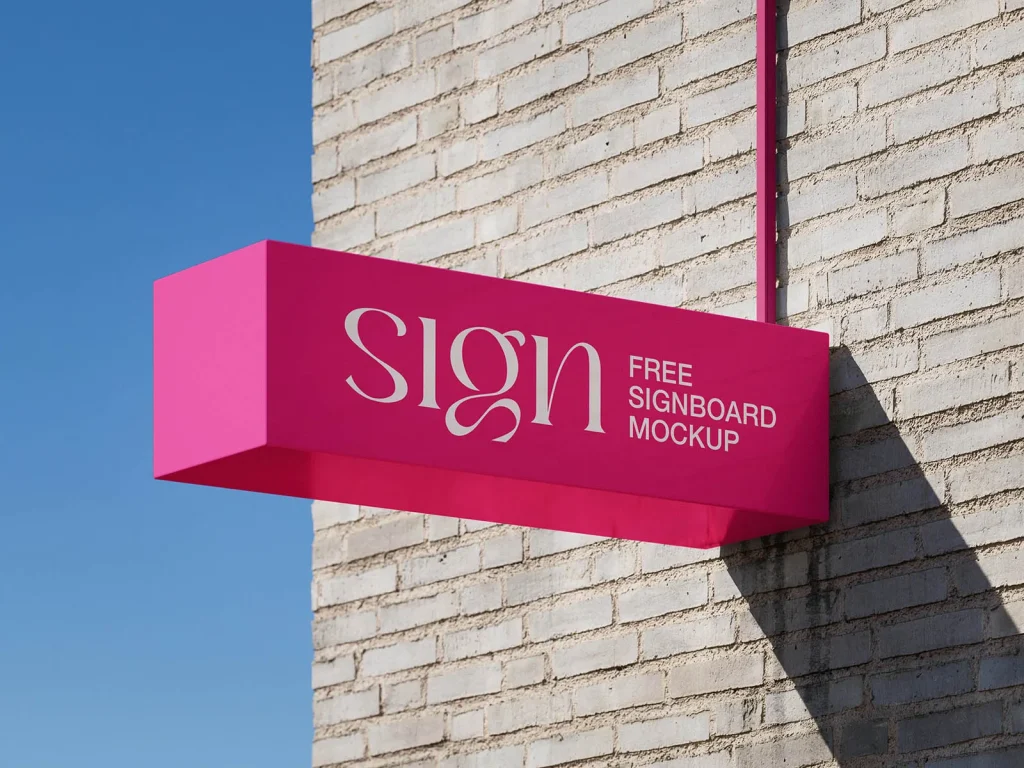 Vibrant signboard mockup