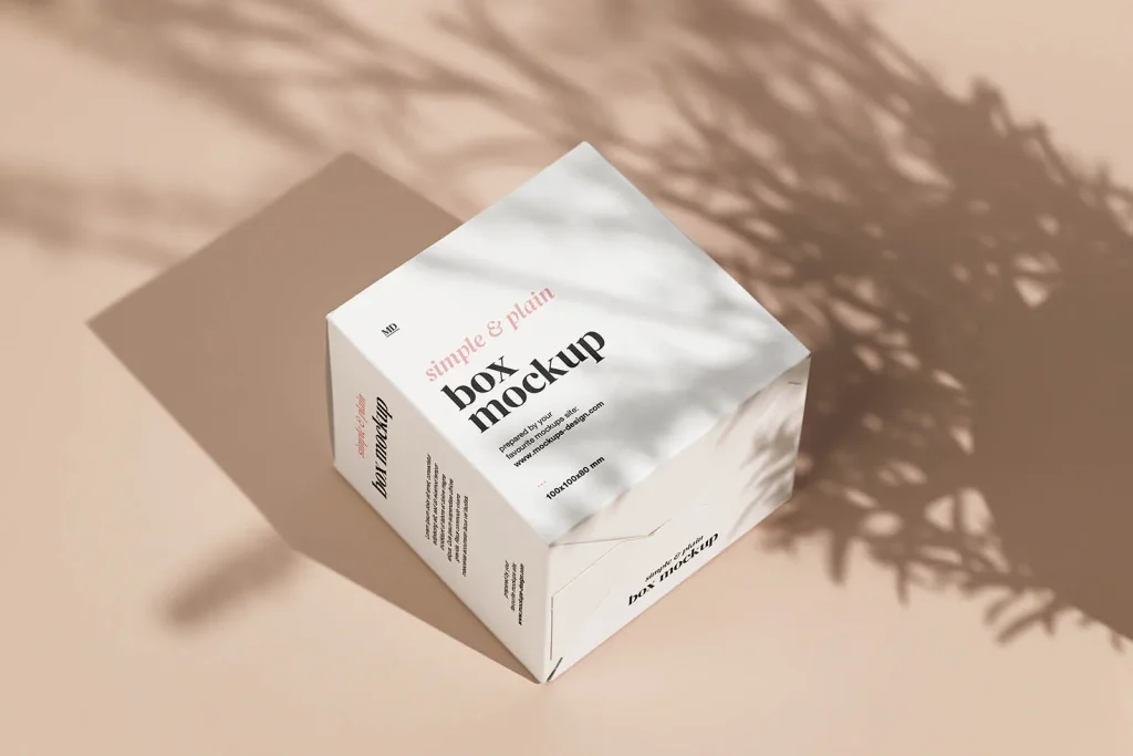 Free lying box mockup