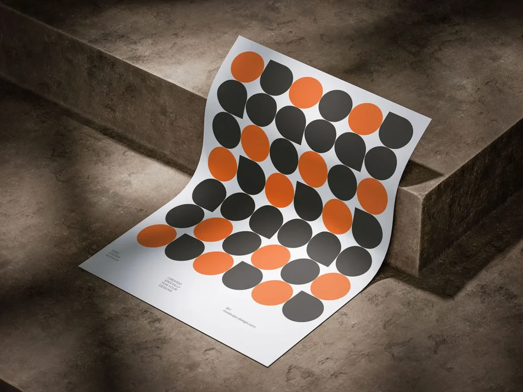 Moody concrete poster mockup