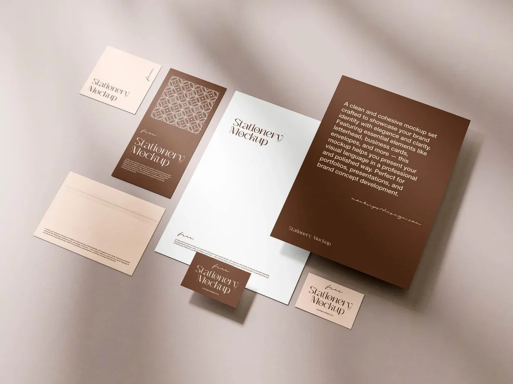 Elegant and elegant stationery mockup