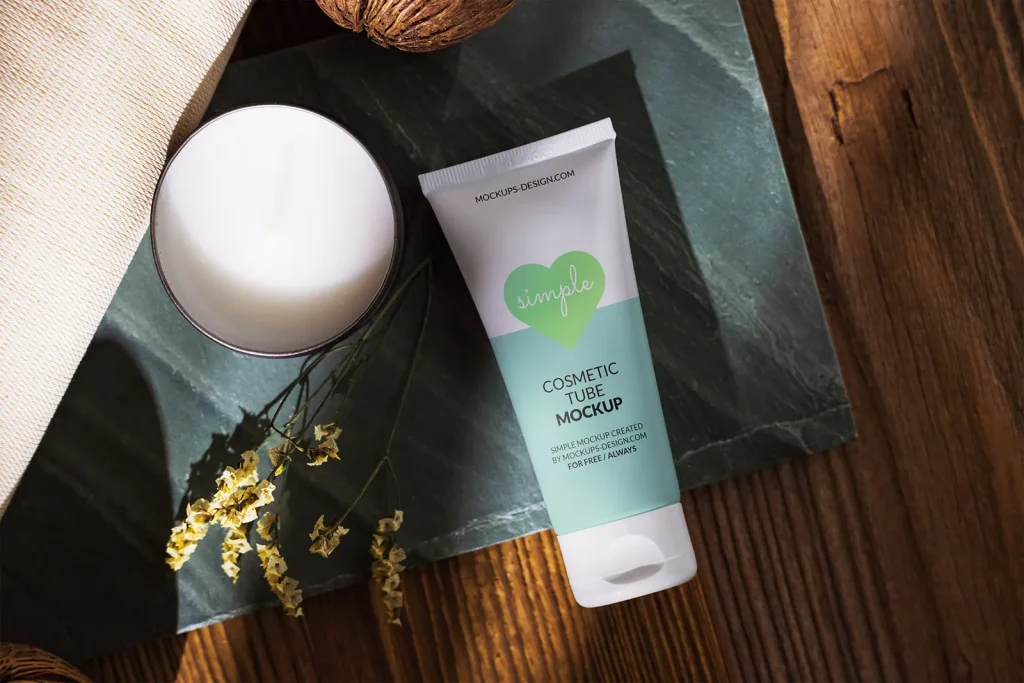 Small cosmetic tube mockup Small cosmetic tube mockup