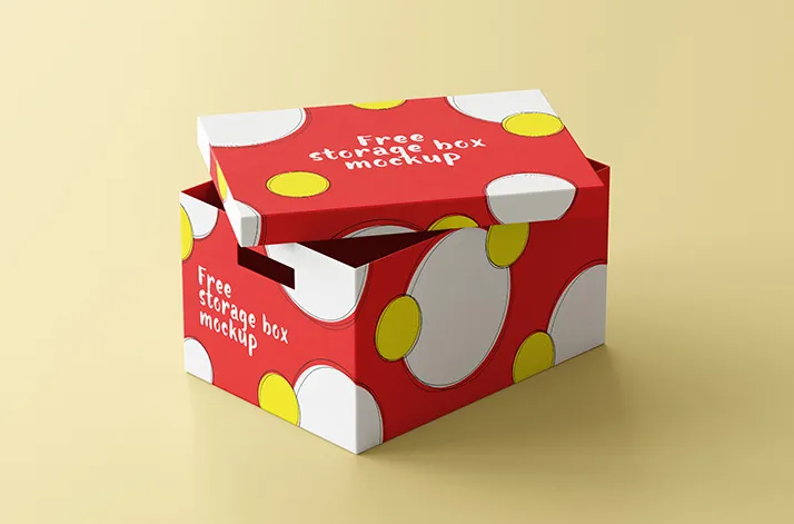Free storage box mockup Free storage box mockup