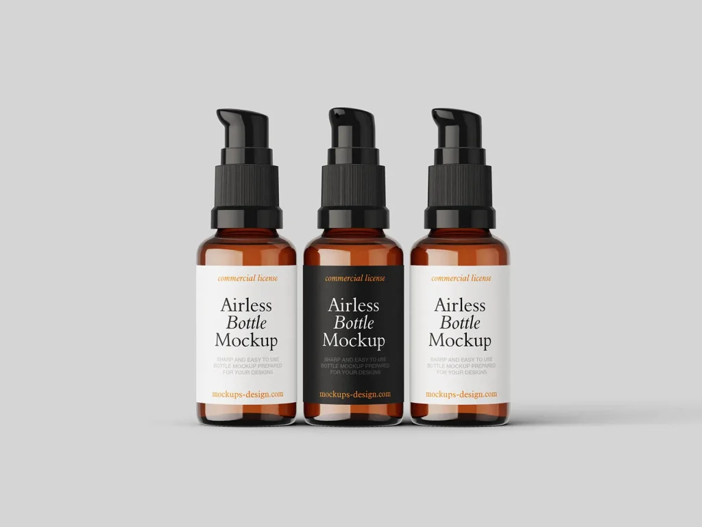 Elegant airless bottle mockup Elegant airless bottle mockup