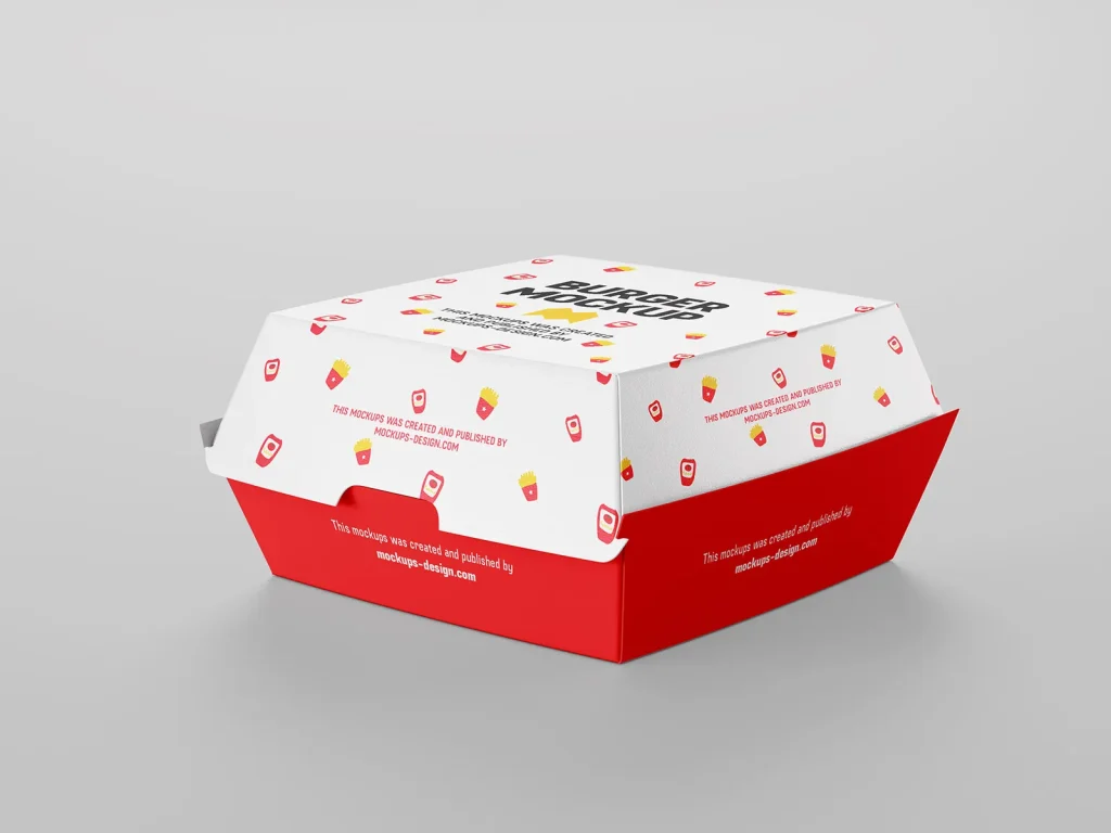 Burger box mockup