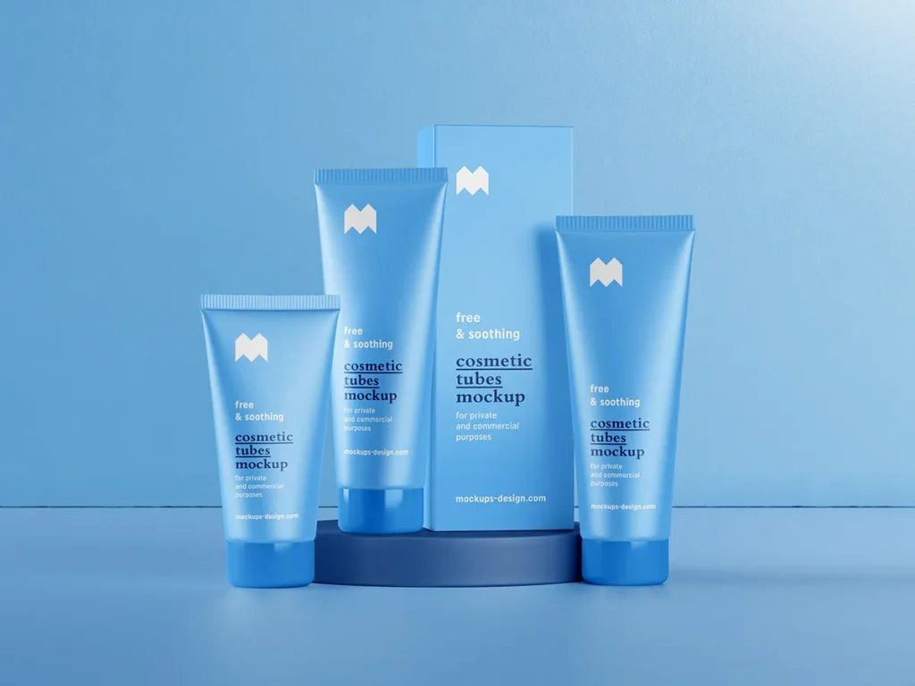 Free cosmetic tubes mockup Free cosmetic tubes mockup