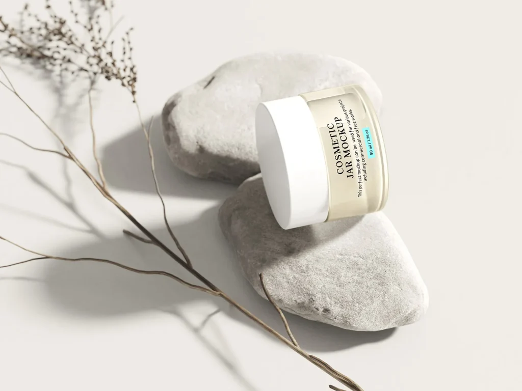 Free cosmetic jar mockup Free cosmetic jar mockup
