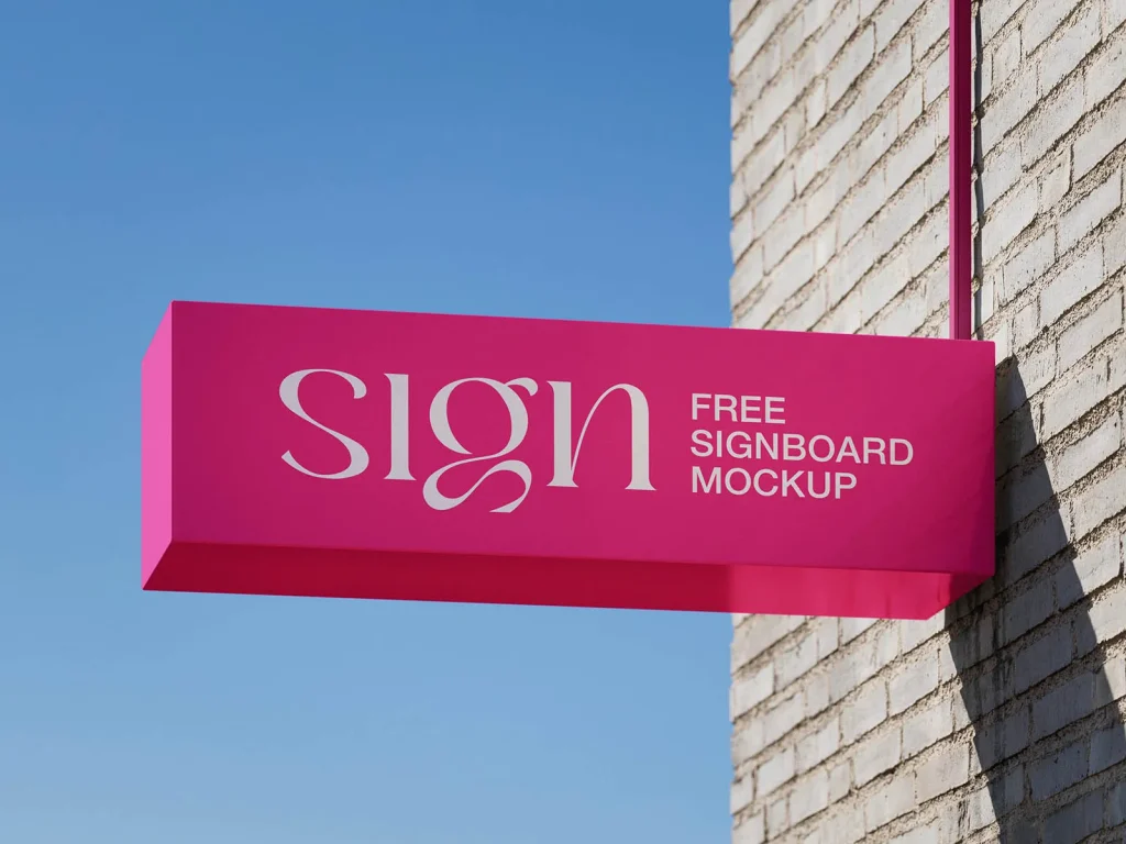 Vibrant signboard mockup