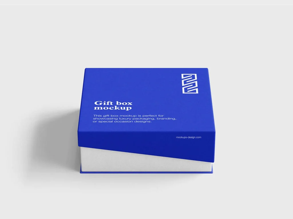 Elegant jewelry box mockup