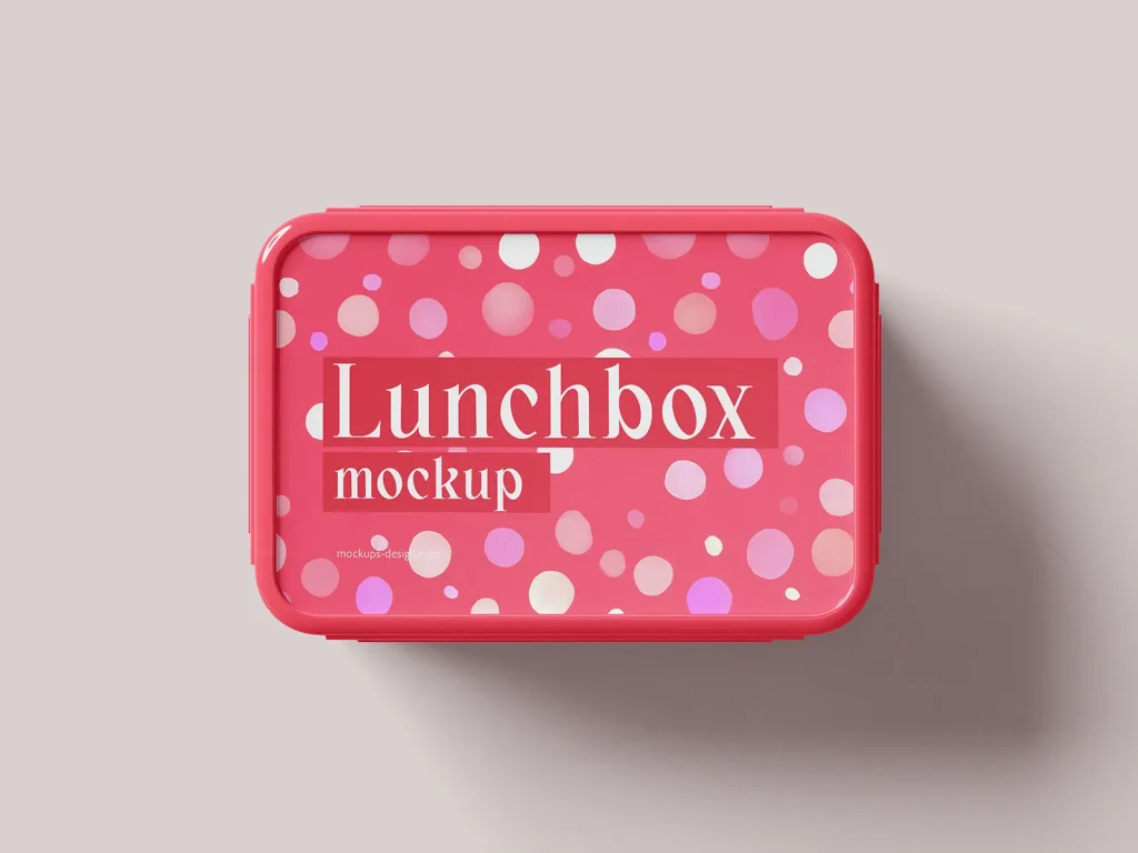 Plastic lunch box mockup Plastic lunch box mockup