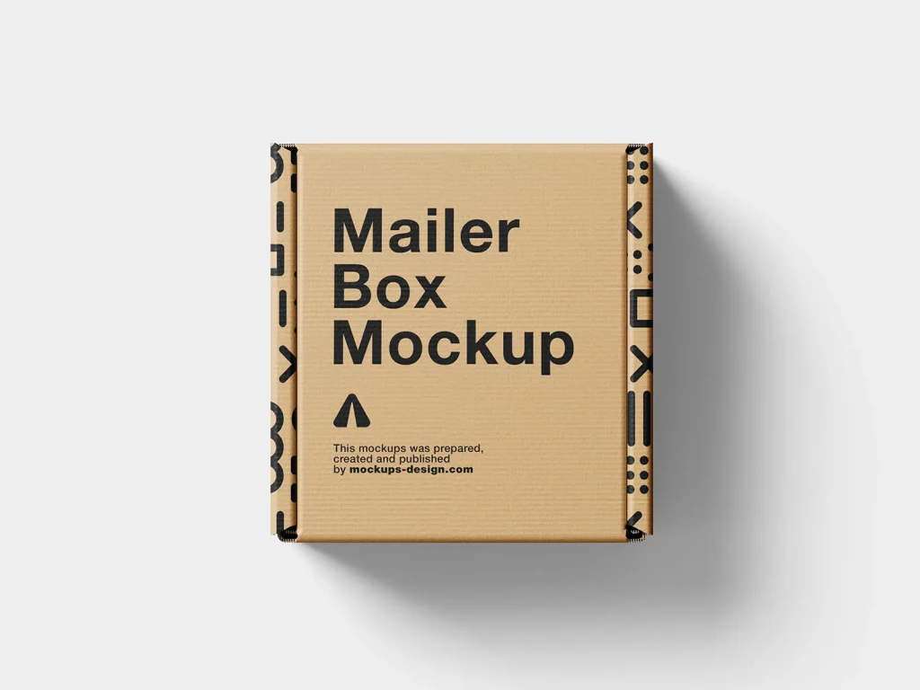 Small mailer box mockup Small mailer box mockup