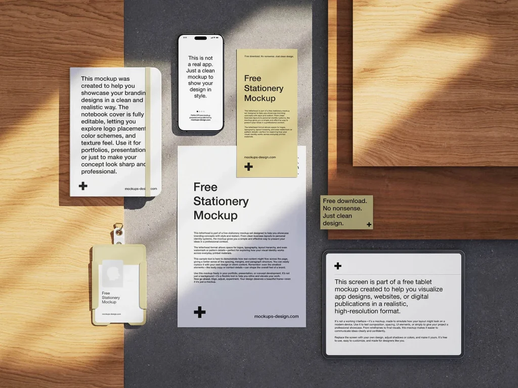 Modern stationery mockup