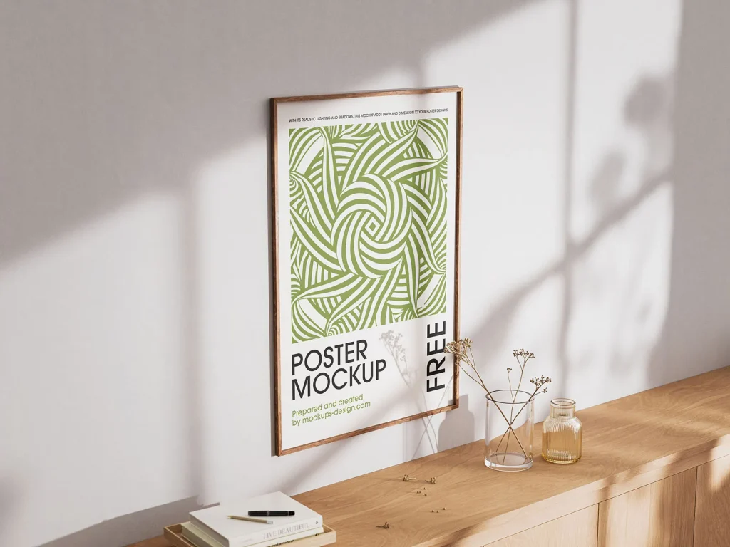 Elegant free poster mockup Elegant free poster mockup
